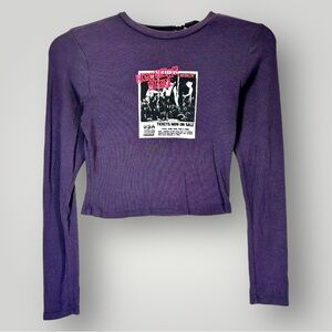 Women's Long Sleeve Crop Tee New York City Sz M